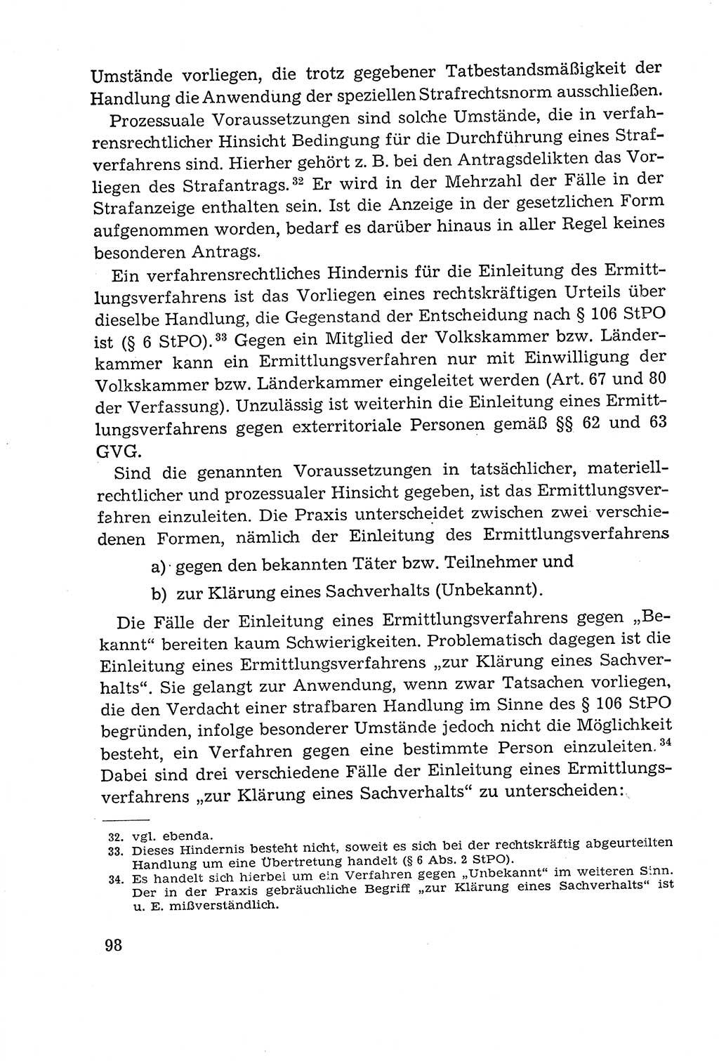 Leitfaden des Strafprozeßrechts der Deutschen Demokratischen Republik (DDR) 1959, Seite 98 (LF StPR DDR 1959, S. 98)