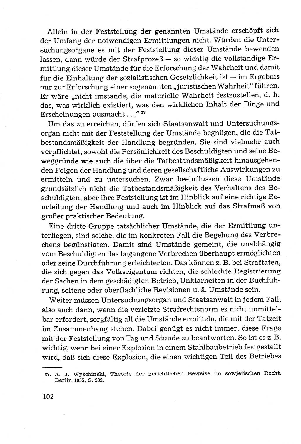Leitfaden des Strafprozeßrechts der Deutschen Demokratischen Republik (DDR) 1959, Seite 102 (LF StPR DDR 1959, S. 102)