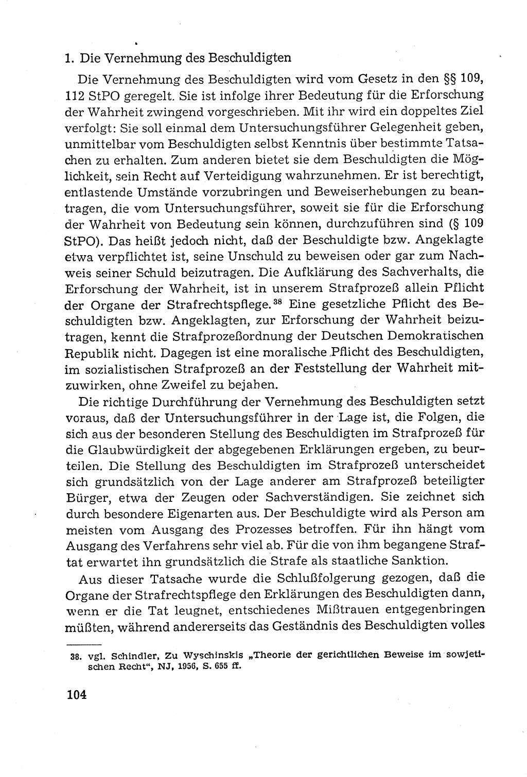 Leitfaden des Strafprozeßrechts der Deutschen Demokratischen Republik (DDR) 1959, Seite 104 (LF StPR DDR 1959, S. 104)