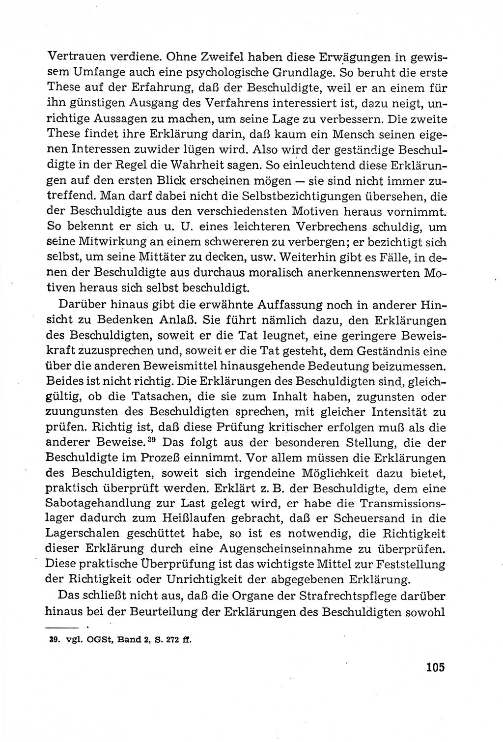 Leitfaden des Strafprozeßrechts der Deutschen Demokratischen Republik (DDR) 1959, Seite 105 (LF StPR DDR 1959, S. 105)