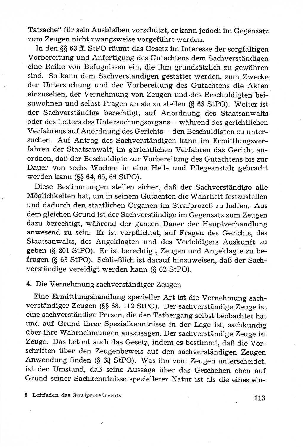 Leitfaden des Strafprozeßrechts der Deutschen Demokratischen Republik (DDR) 1959, Seite 113 (LF StPR DDR 1959, S. 113)
