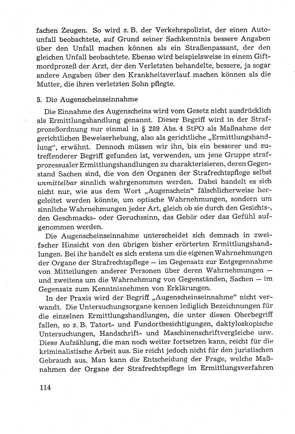 Leitfaden des Strafprozeßrechts der Deutschen Demokratischen Republik (DDR) 1959, Seite 114 (LF StPR DDR 1959, S. 114)