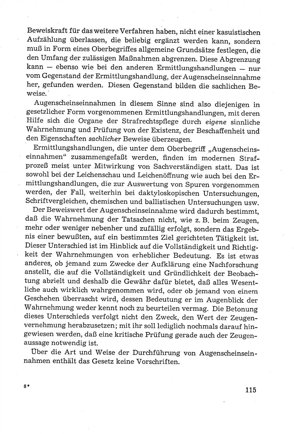 Leitfaden des Strafprozeßrechts der Deutschen Demokratischen Republik (DDR) 1959, Seite 115 (LF StPR DDR 1959, S. 115)