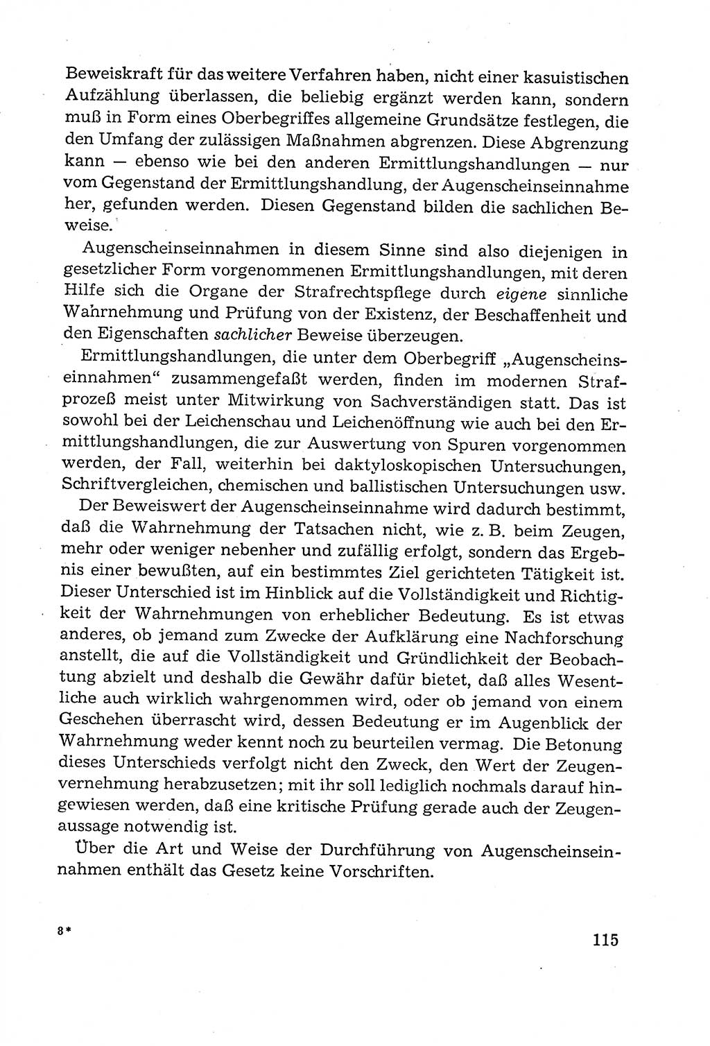 Leitfaden des Strafprozeßrechts der Deutschen Demokratischen Republik (DDR) 1959, Seite 115 (LF StPR DDR 1959, S. 115)