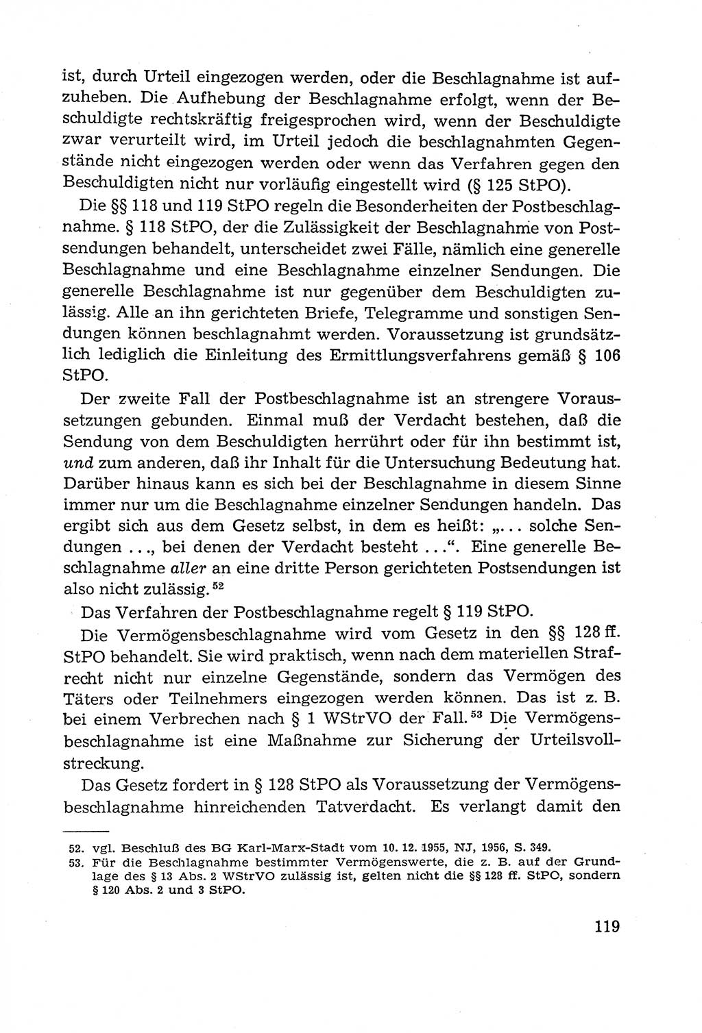 Leitfaden des Strafprozeßrechts der Deutschen Demokratischen Republik (DDR) 1959, Seite 119 (LF StPR DDR 1959, S. 119)