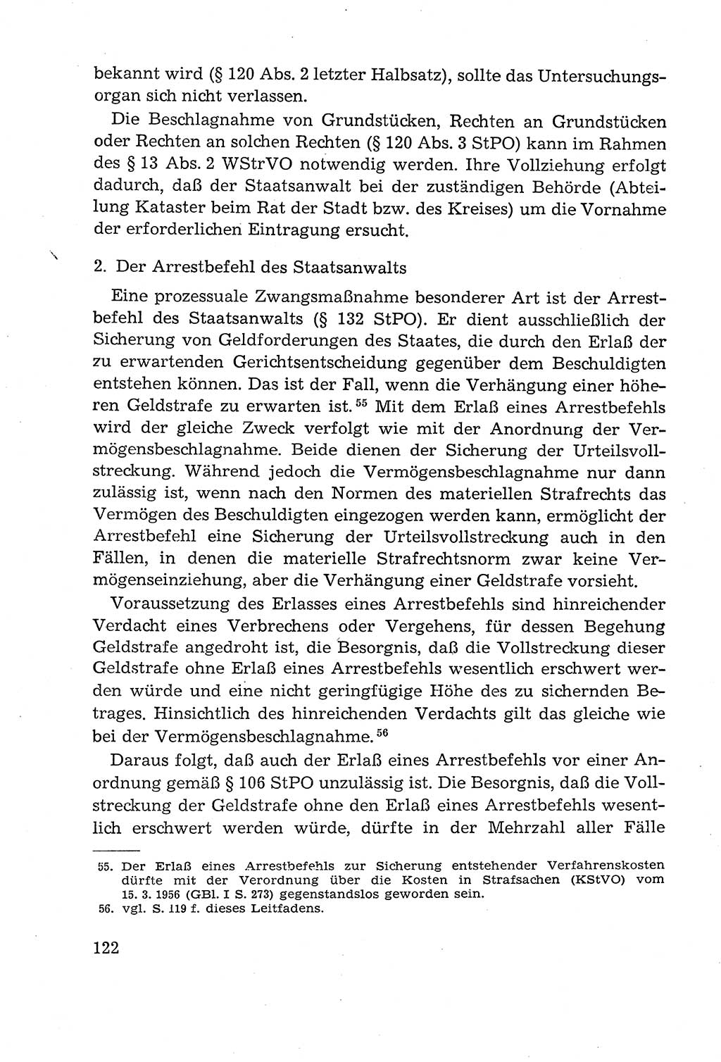Leitfaden des Strafprozeßrechts der Deutschen Demokratischen Republik (DDR) 1959, Seite 122 (LF StPR DDR 1959, S. 122)