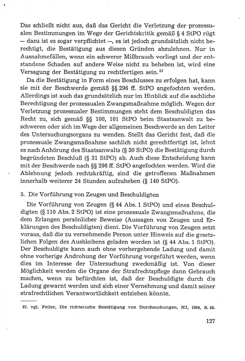 Leitfaden des Strafprozeßrechts der Deutschen Demokratischen Republik (DDR) 1959, Seite 127 (LF StPR DDR 1959, S. 127)