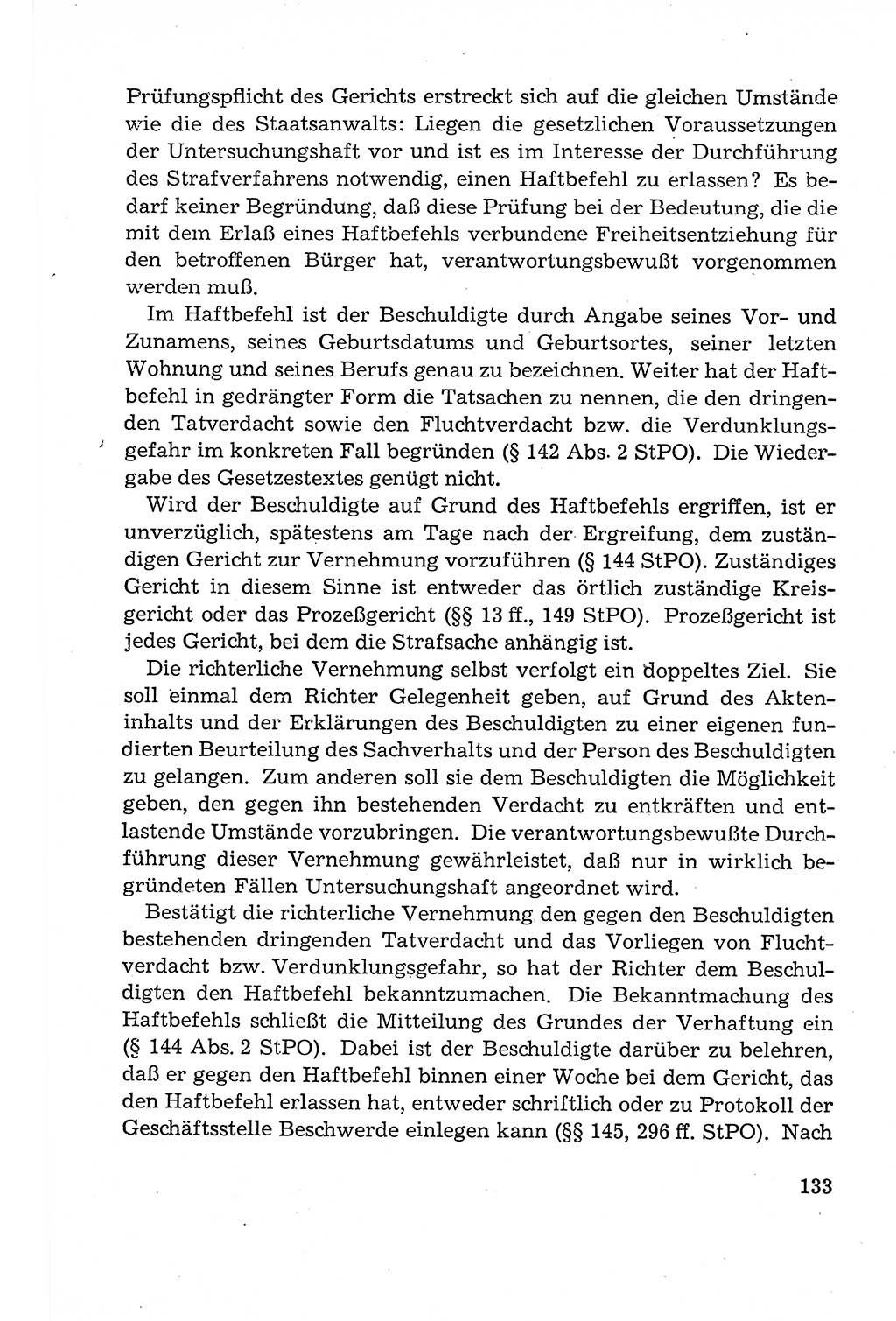 Leitfaden des Strafprozeßrechts der Deutschen Demokratischen Republik (DDR) 1959, Seite 133 (LF StPR DDR 1959, S. 133)