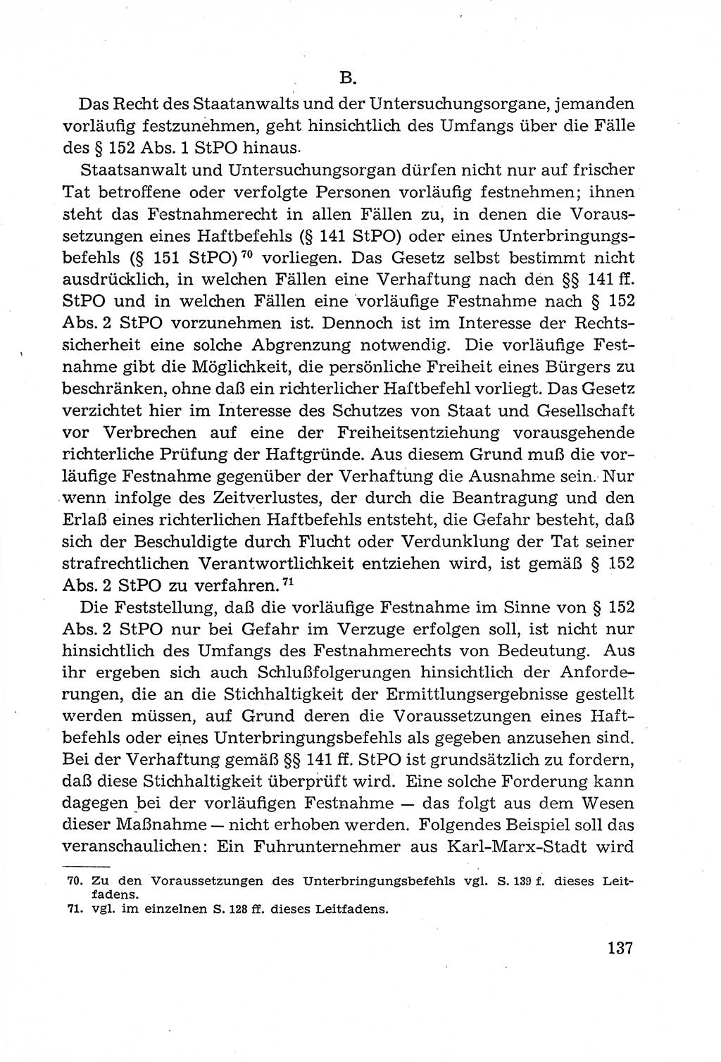 Leitfaden des Strafprozeßrechts der Deutschen Demokratischen Republik (DDR) 1959, Seite 137 (LF StPR DDR 1959, S. 137)