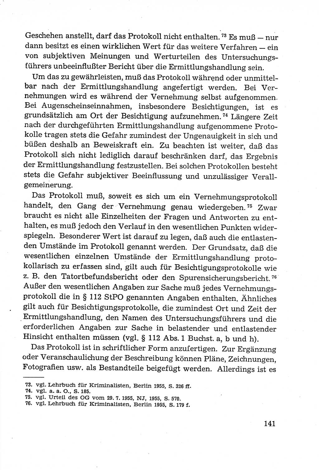 Leitfaden des Strafprozeßrechts der Deutschen Demokratischen Republik (DDR) 1959, Seite 141 (LF StPR DDR 1959, S. 141)