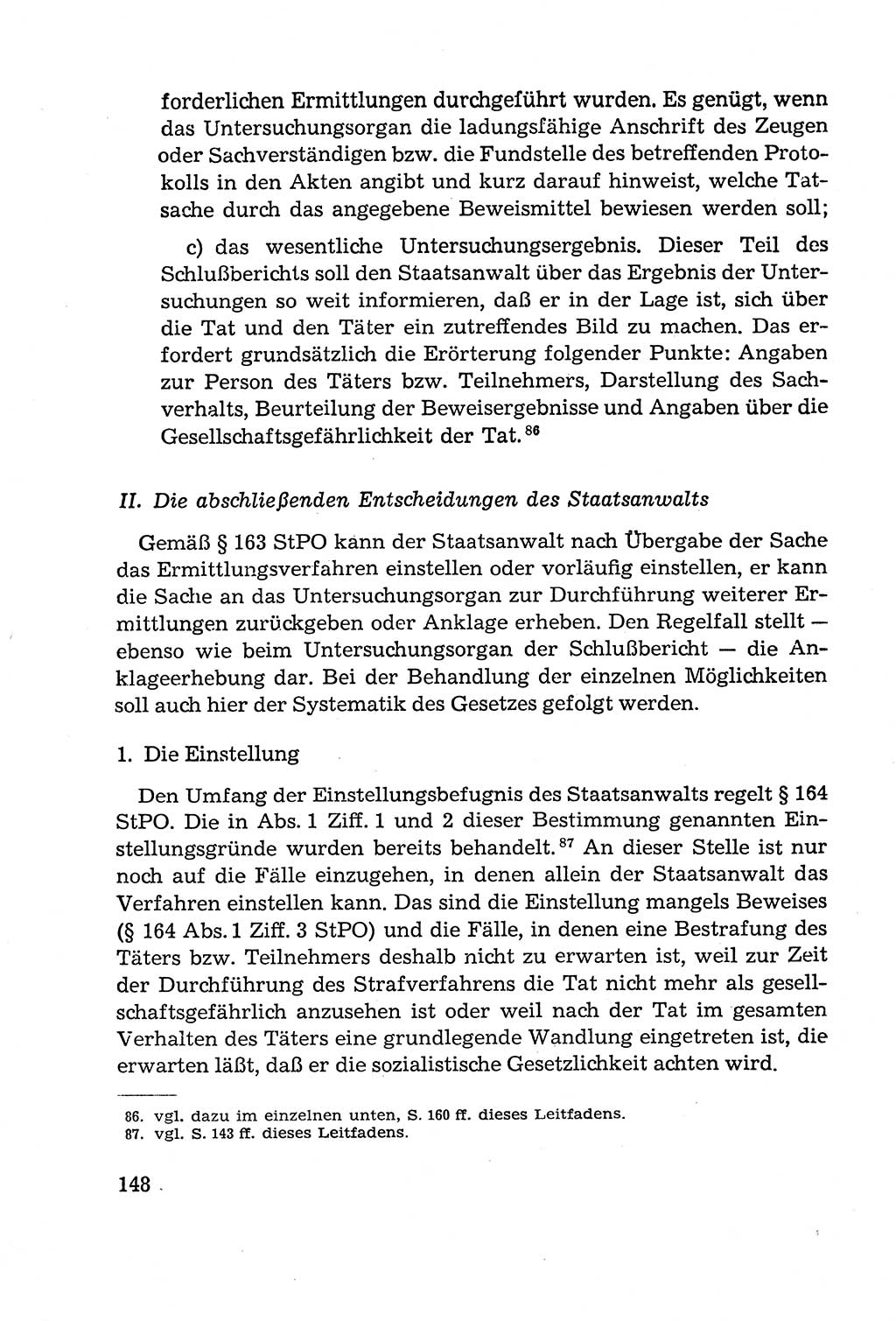 Leitfaden des Strafprozeßrechts der Deutschen Demokratischen Republik (DDR) 1959, Seite 148 (LF StPR DDR 1959, S. 148)