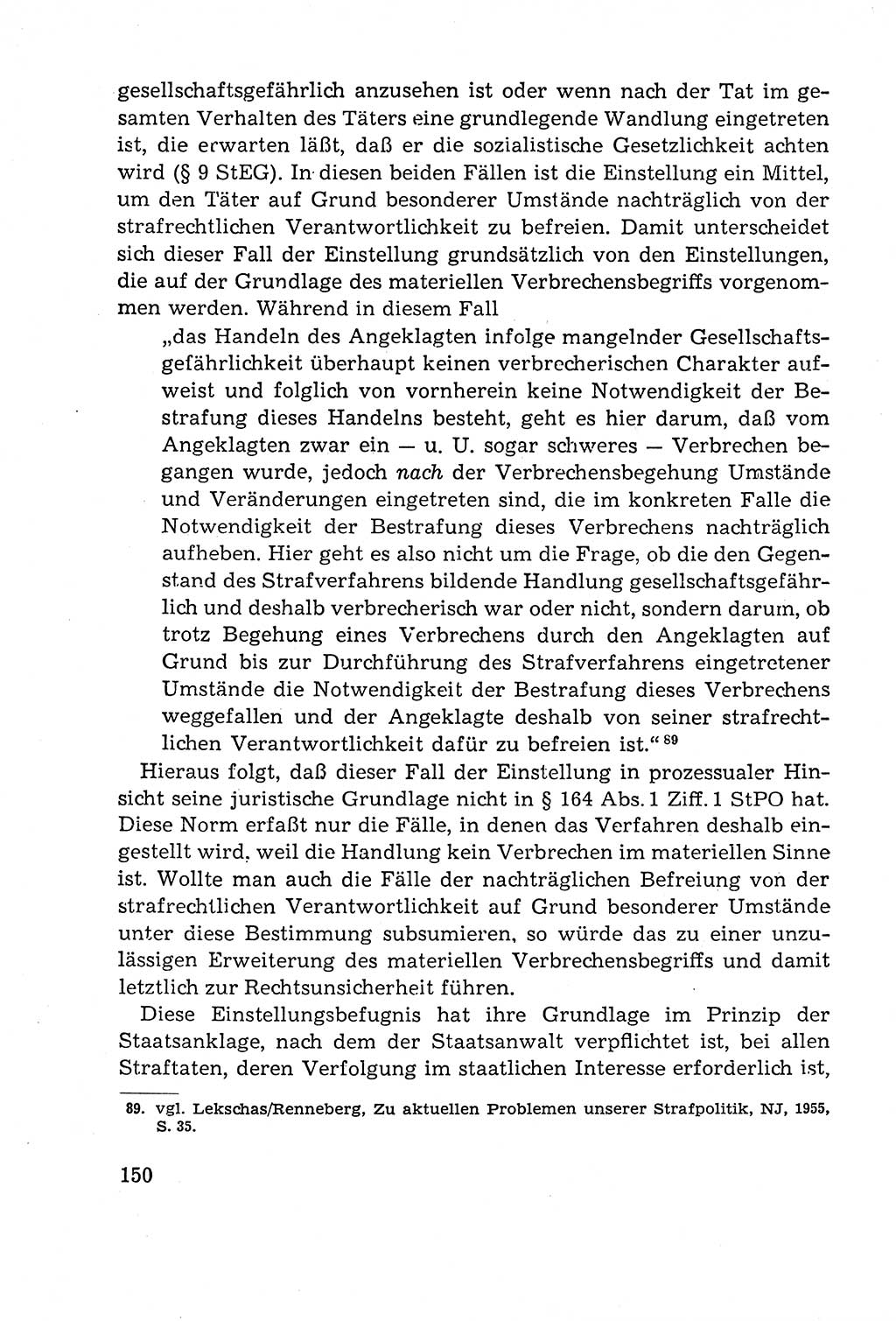 Leitfaden des Strafprozeßrechts der Deutschen Demokratischen Republik (DDR) 1959, Seite 150 (LF StPR DDR 1959, S. 150)