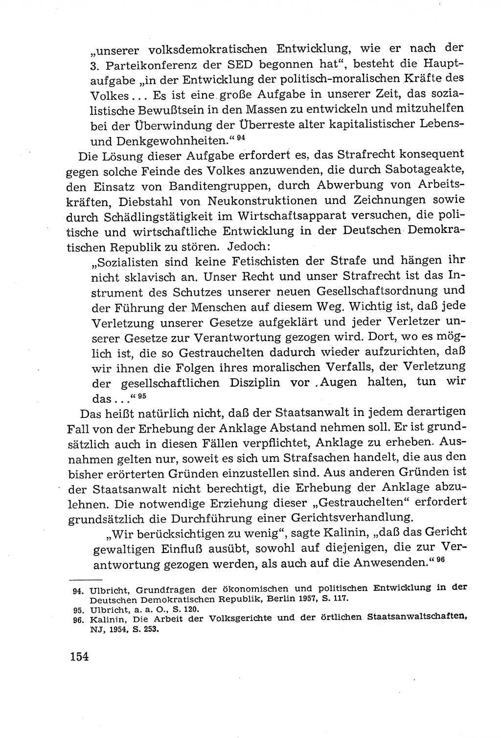 Leitfaden des Strafprozeßrechts der Deutschen Demokratischen Republik (DDR) 1959, Seite 154 (LF StPR DDR 1959, S. 154)