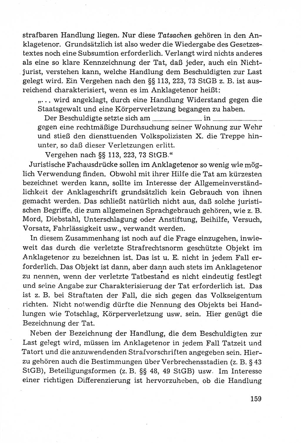 Leitfaden des Strafprozeßrechts der Deutschen Demokratischen Republik (DDR) 1959, Seite 159 (LF StPR DDR 1959, S. 159)