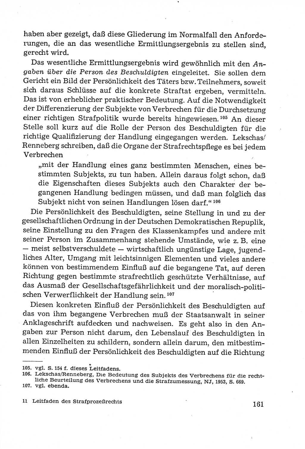 Leitfaden des Strafprozeßrechts der Deutschen Demokratischen Republik (DDR) 1959, Seite 161 (LF StPR DDR 1959, S. 161)