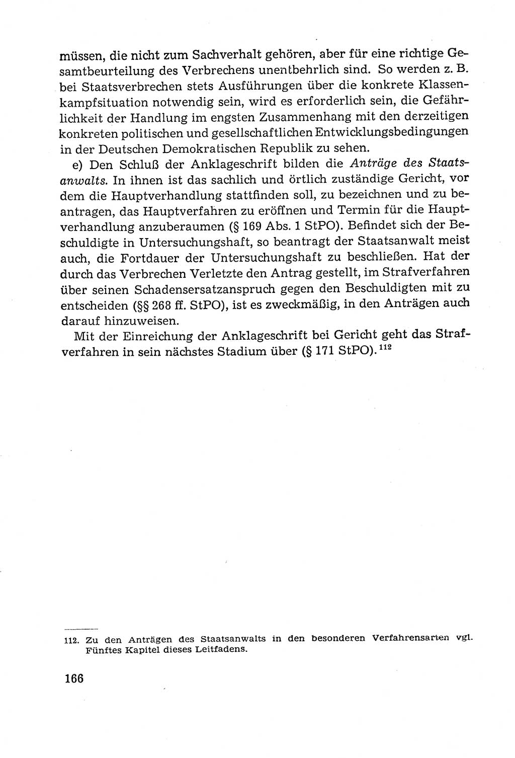 Leitfaden des Strafprozeßrechts der Deutschen Demokratischen Republik (DDR) 1959, Seite 166 (LF StPR DDR 1959, S. 166)