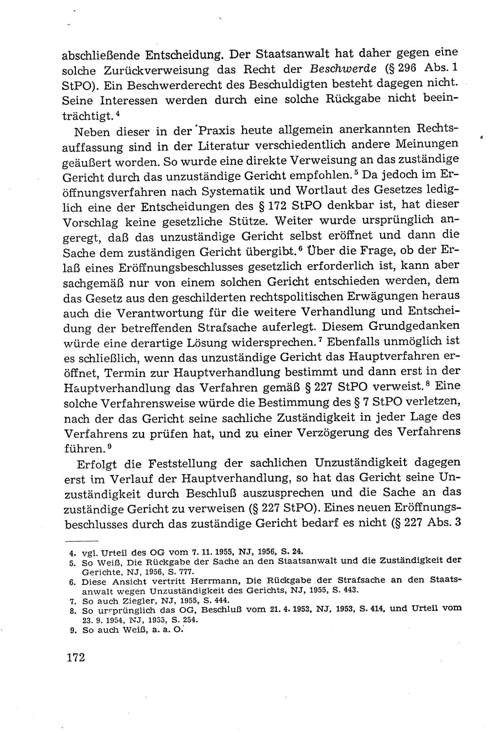 Leitfaden des Strafprozeßrechts der Deutschen Demokratischen Republik (DDR) 1959, Seite 172 (LF StPR DDR 1959, S. 172)