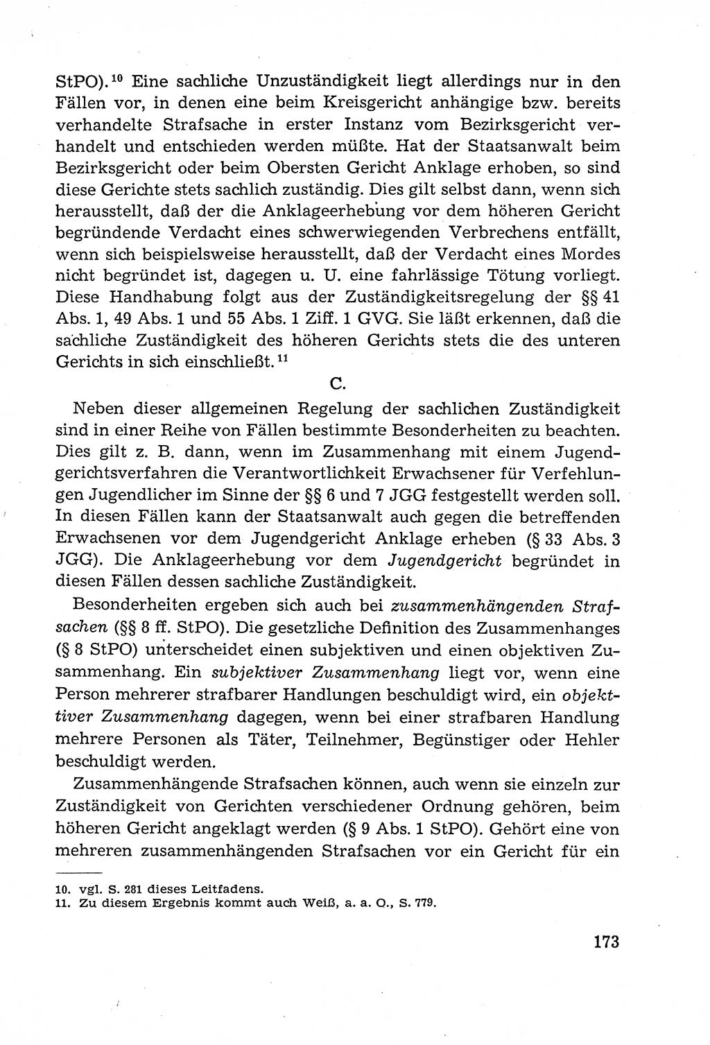 Leitfaden des Strafprozeßrechts der Deutschen Demokratischen Republik (DDR) 1959, Seite 173 (LF StPR DDR 1959, S. 173)