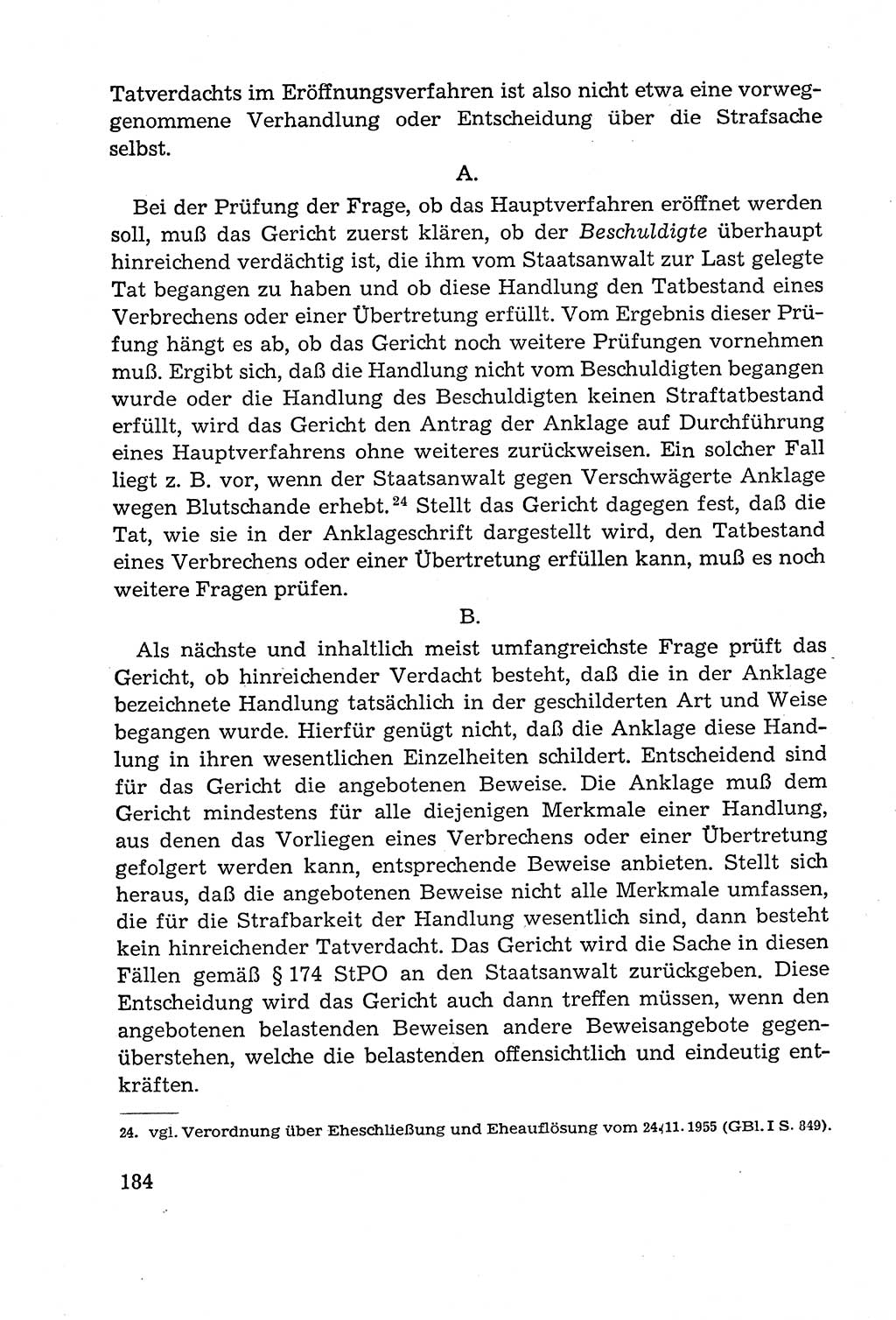 Leitfaden des Strafprozeßrechts der Deutschen Demokratischen Republik (DDR) 1959, Seite 184 (LF StPR DDR 1959, S. 184)