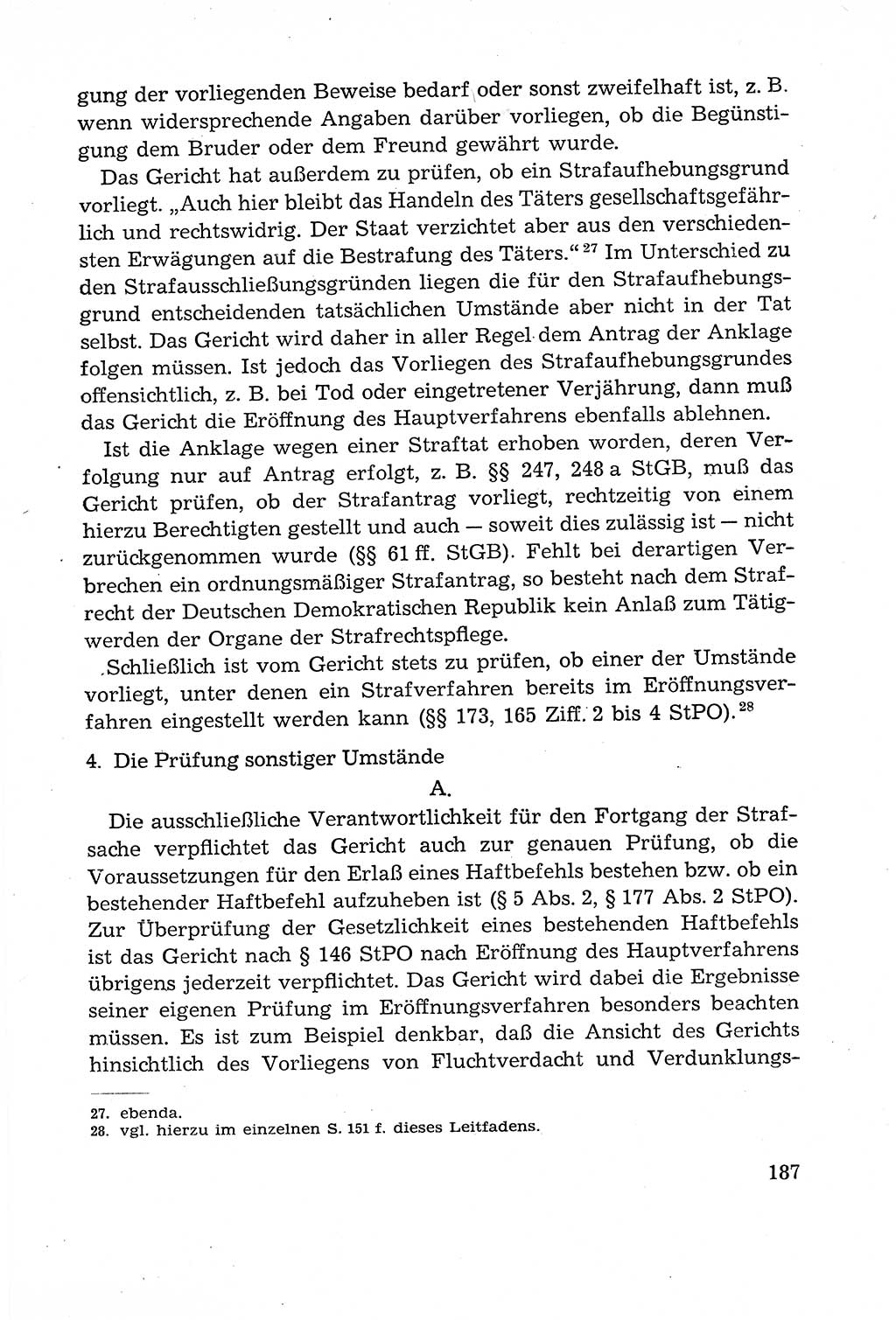 Leitfaden des Strafprozeßrechts der Deutschen Demokratischen Republik (DDR) 1959, Seite 187 (LF StPR DDR 1959, S. 187)
