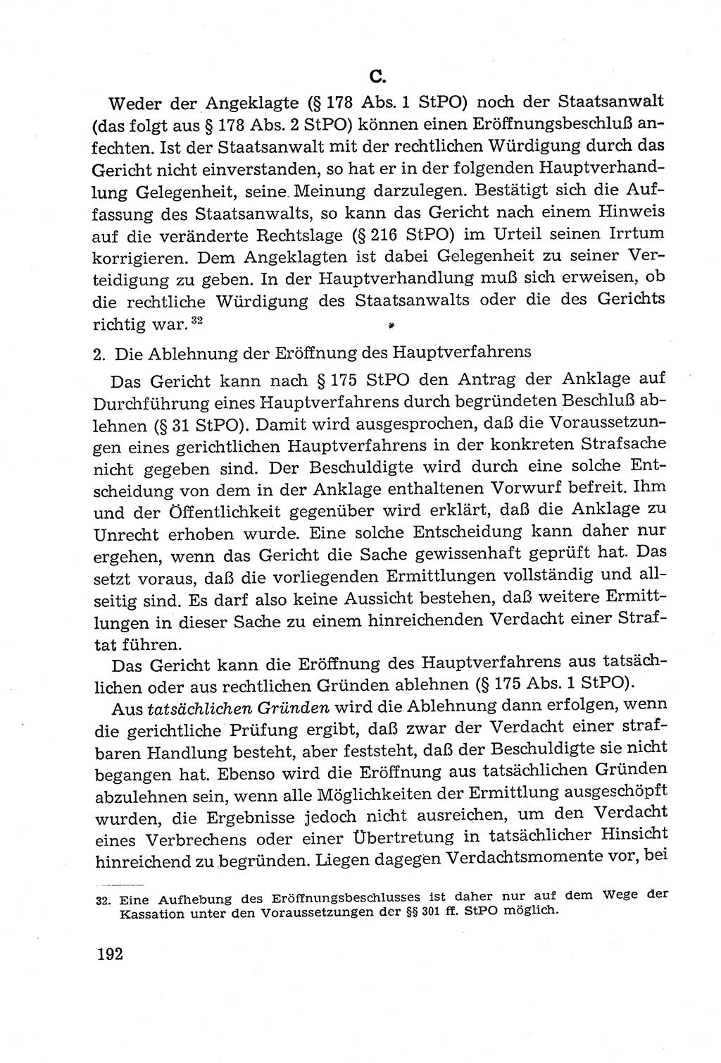 Leitfaden des Strafprozeßrechts der Deutschen Demokratischen Republik (DDR) 1959, Seite 192 (LF StPR DDR 1959, S. 192)