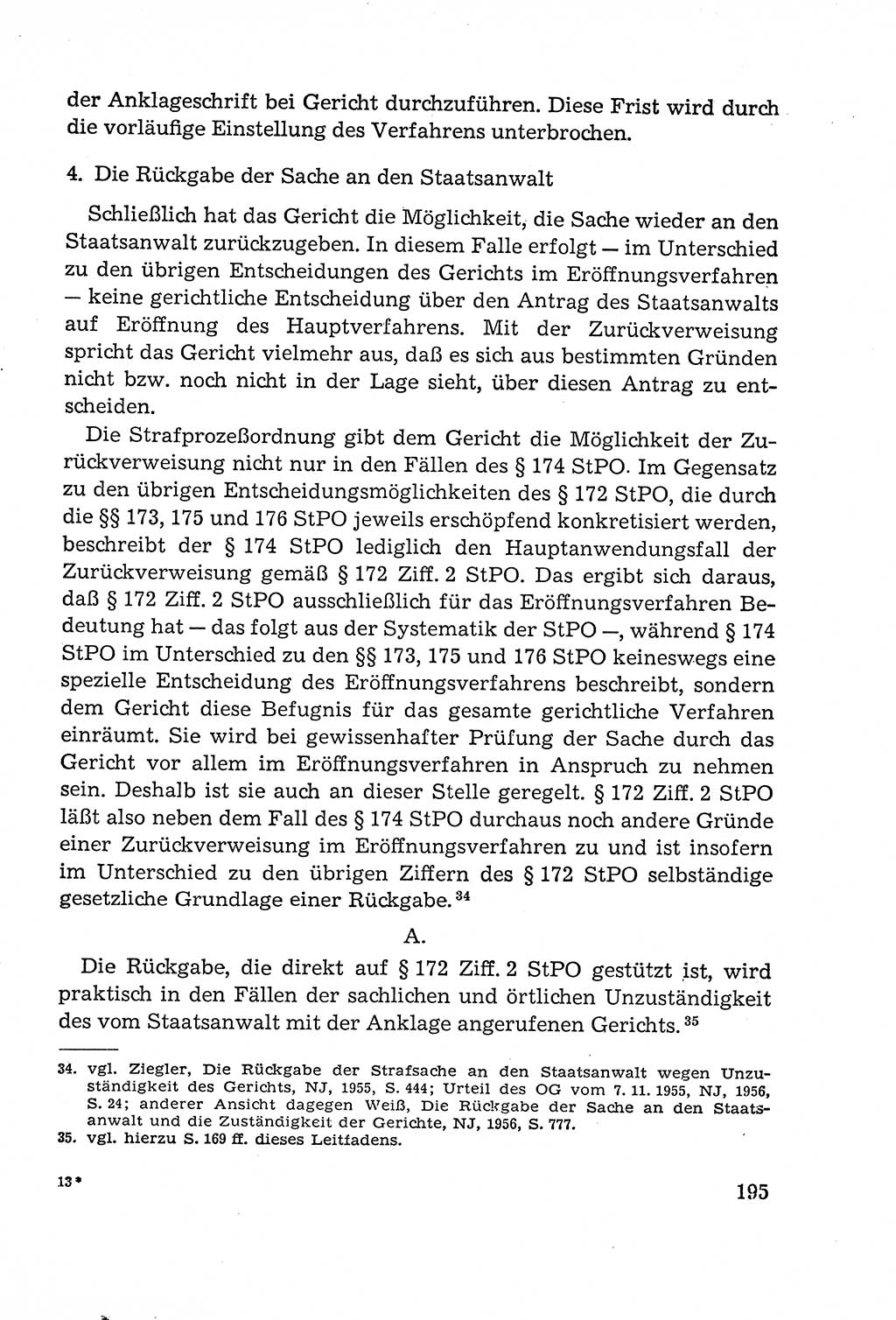Leitfaden des Strafprozeßrechts der Deutschen Demokratischen Republik (DDR) 1959, Seite 195 (LF StPR DDR 1959, S. 195)