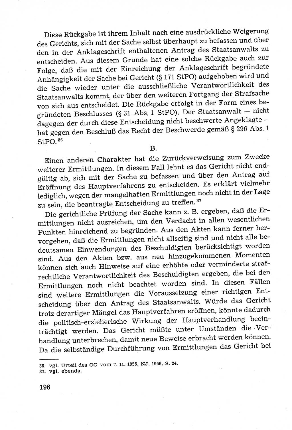 Leitfaden des Strafprozeßrechts der Deutschen Demokratischen Republik (DDR) 1959, Seite 196 (LF StPR DDR 1959, S. 196)