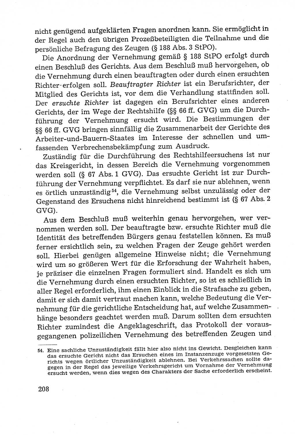 Leitfaden des Strafprozeßrechts der Deutschen Demokratischen Republik (DDR) 1959, Seite 208 (LF StPR DDR 1959, S. 208)