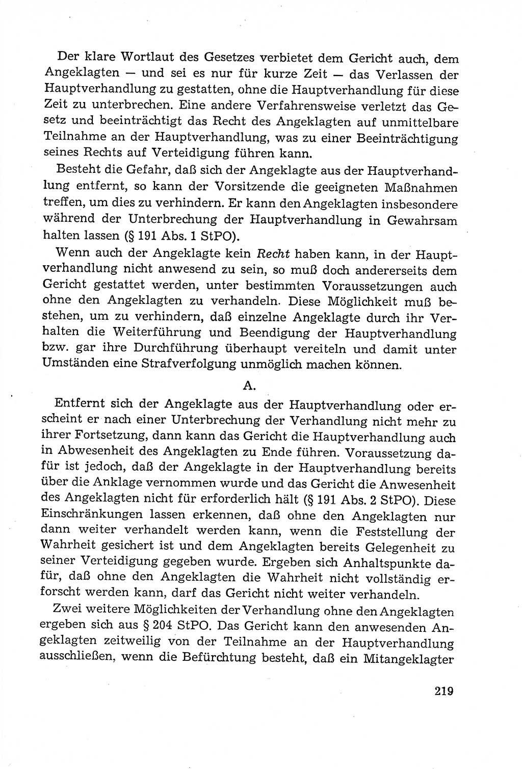 Leitfaden des Strafprozeßrechts der Deutschen Demokratischen Republik (DDR) 1959, Seite 219 (LF StPR DDR 1959, S. 219)