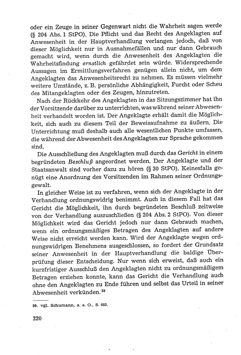 Leitfaden des Strafprozeßrechts der Deutschen Demokratischen Republik (DDR) 1959, Seite 220 (LF StPR DDR 1959, S. 220)