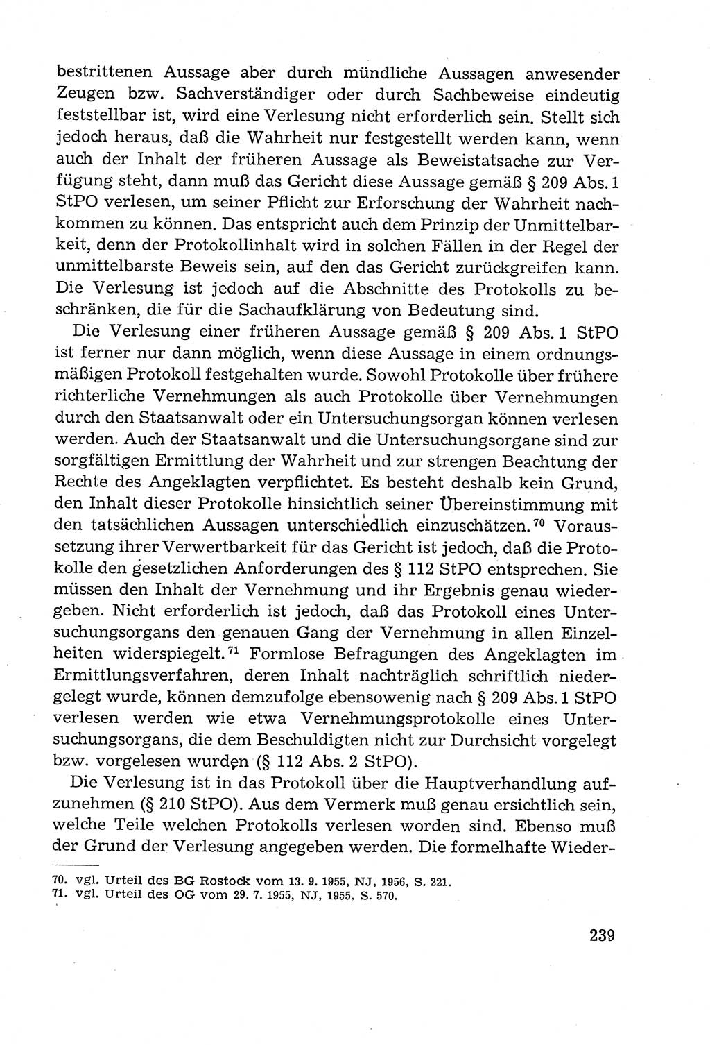 Leitfaden des Strafprozeßrechts der Deutschen Demokratischen Republik (DDR) 1959, Seite 239 (LF StPR DDR 1959, S. 239)