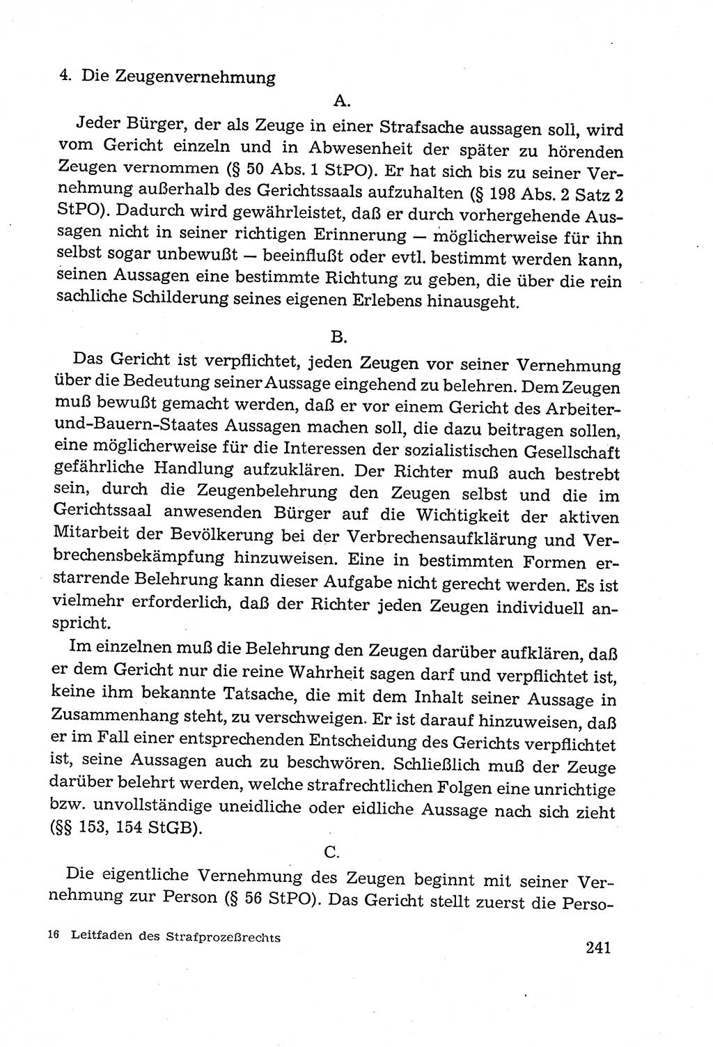 Leitfaden des Strafprozeßrechts der Deutschen Demokratischen Republik (DDR) 1959, Seite 241 (LF StPR DDR 1959, S. 241)