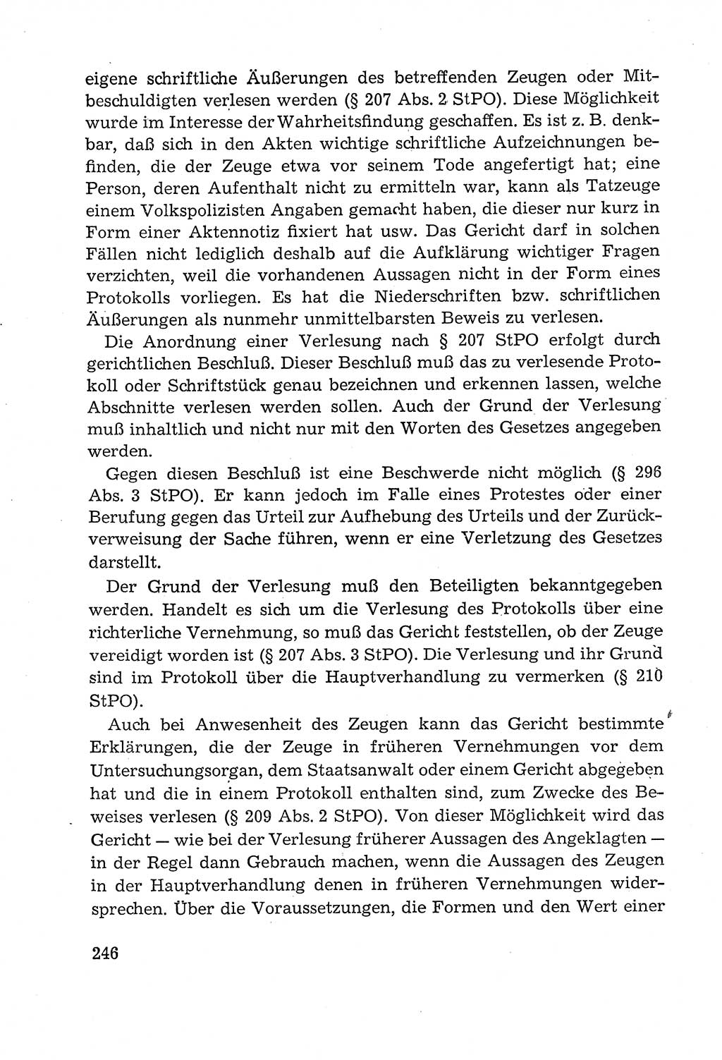 Leitfaden des Strafprozeßrechts der Deutschen Demokratischen Republik (DDR) 1959, Seite 246 (LF StPR DDR 1959, S. 246)