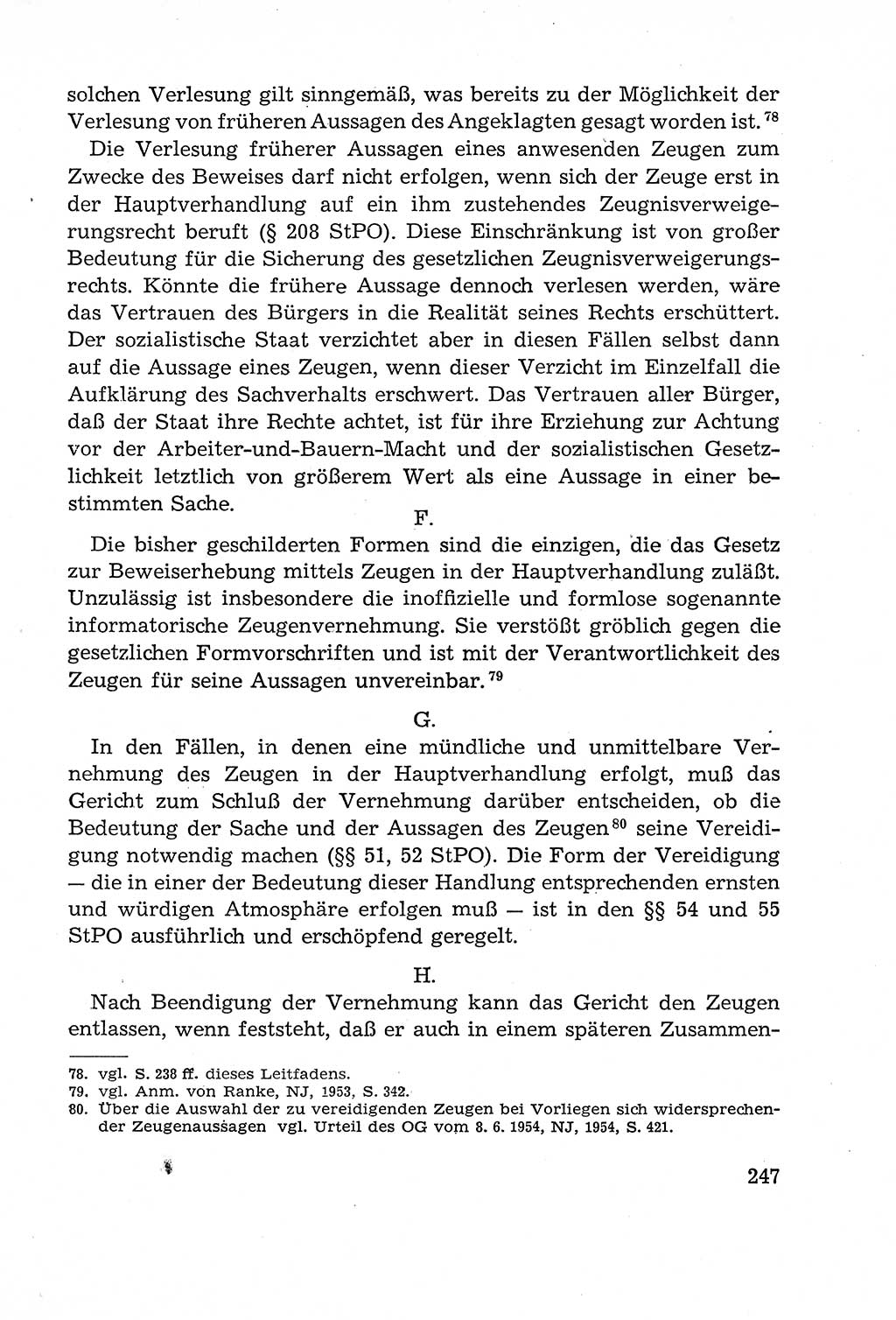 Leitfaden des Strafprozeßrechts der Deutschen Demokratischen Republik (DDR) 1959, Seite 247 (LF StPR DDR 1959, S. 247)