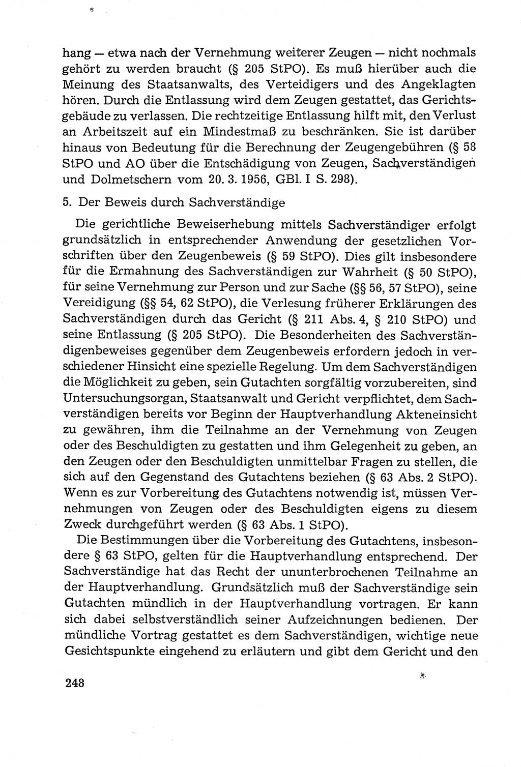 Leitfaden des Strafprozeßrechts der Deutschen Demokratischen Republik (DDR) 1959, Seite 248 (LF StPR DDR 1959, S. 248)