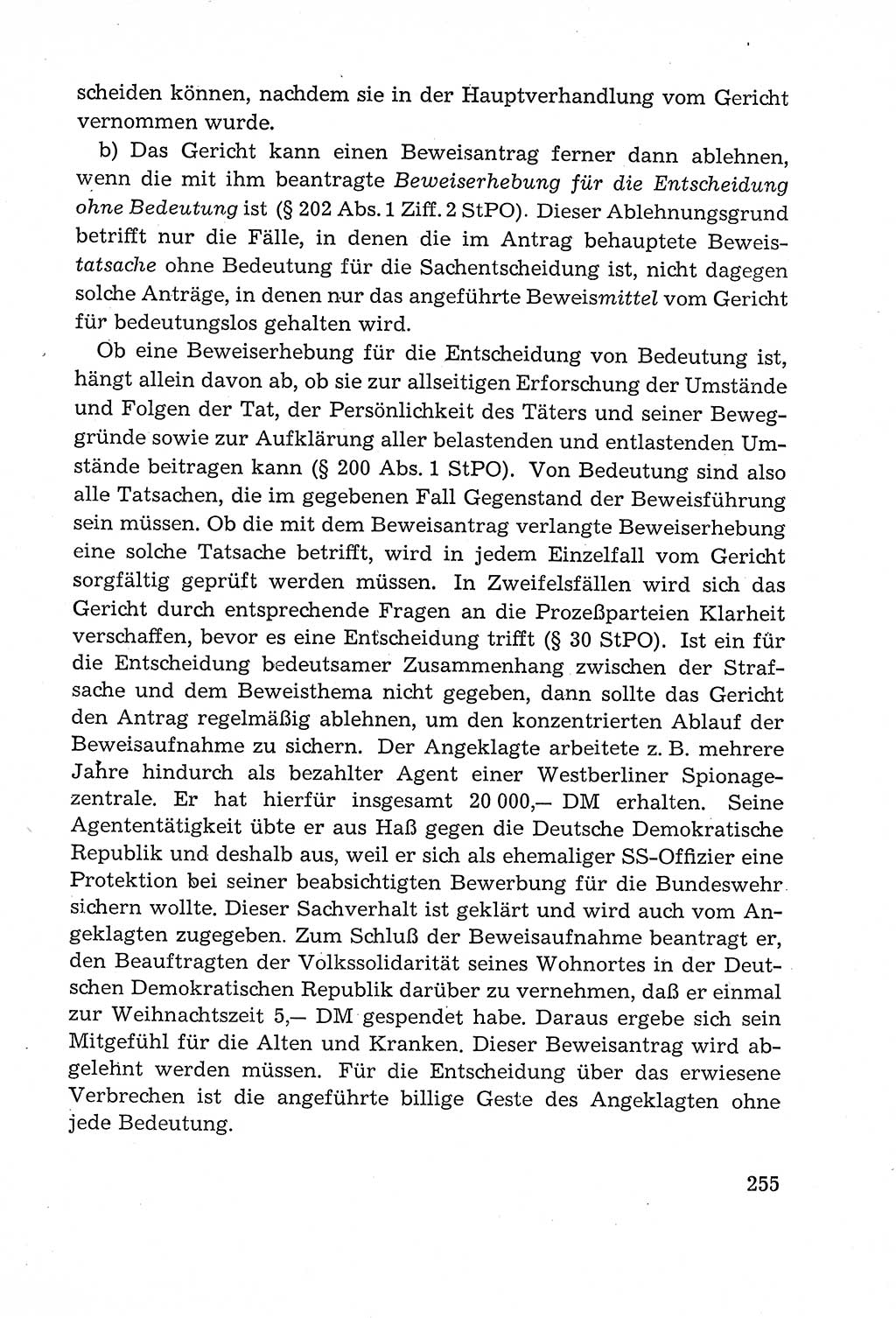 Leitfaden des Strafprozeßrechts der Deutschen Demokratischen Republik (DDR) 1959, Seite 255 (LF StPR DDR 1959, S. 255)