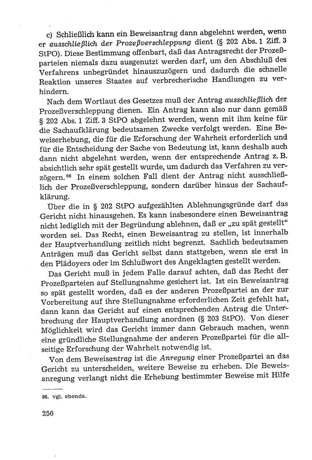 Leitfaden des Strafprozeßrechts der Deutschen Demokratischen Republik (DDR) 1959, Seite 256 (LF StPR DDR 1959, S. 256)