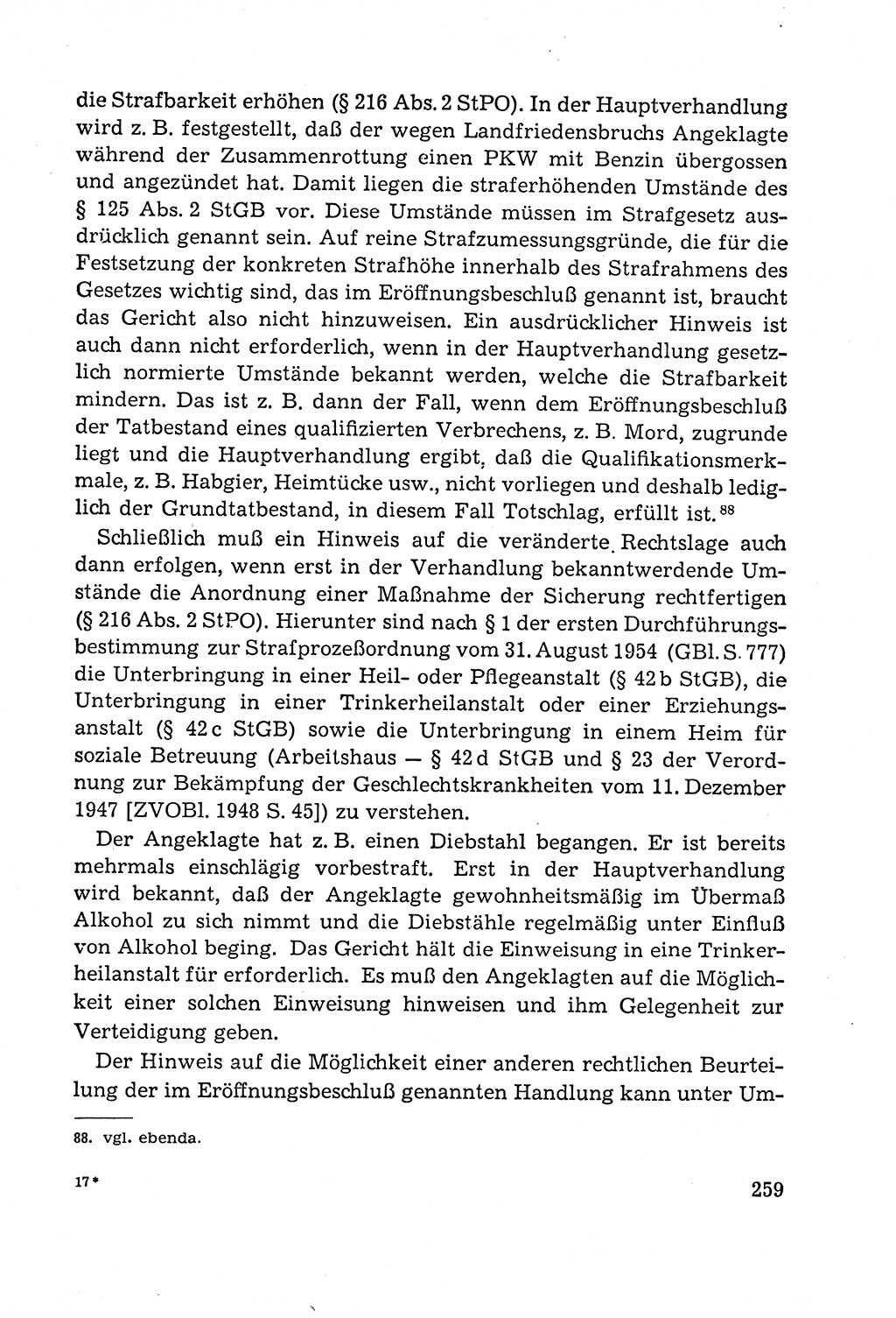 Leitfaden des Strafprozeßrechts der Deutschen Demokratischen Republik (DDR) 1959, Seite 259 (LF StPR DDR 1959, S. 259)