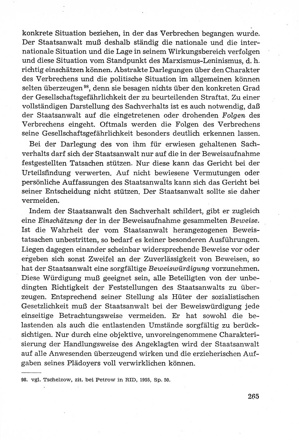 Leitfaden des Strafprozeßrechts der Deutschen Demokratischen Republik (DDR) 1959, Seite 265 (LF StPR DDR 1959, S. 265)