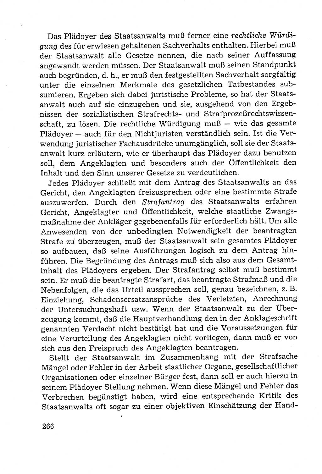 Leitfaden des Strafprozeßrechts der Deutschen Demokratischen Republik (DDR) 1959, Seite 266 (LF StPR DDR 1959, S. 266)