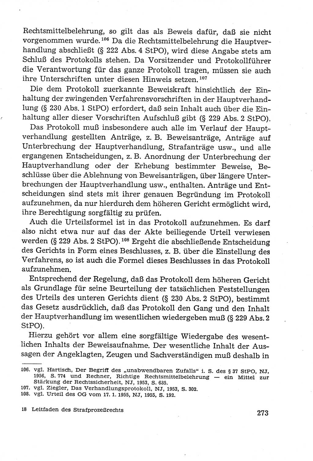 Leitfaden des Strafprozeßrechts der Deutschen Demokratischen Republik (DDR) 1959, Seite 273 (LF StPR DDR 1959, S. 273)