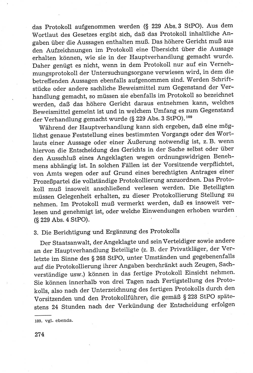 Leitfaden des Strafprozeßrechts der Deutschen Demokratischen Republik (DDR) 1959, Seite 274 (LF StPR DDR 1959, S. 274)
