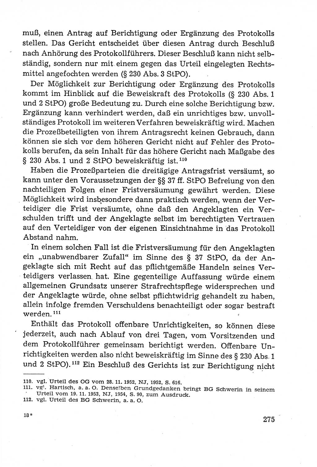 Leitfaden des Strafprozeßrechts der Deutschen Demokratischen Republik (DDR) 1959, Seite 275 (LF StPR DDR 1959, S. 275)