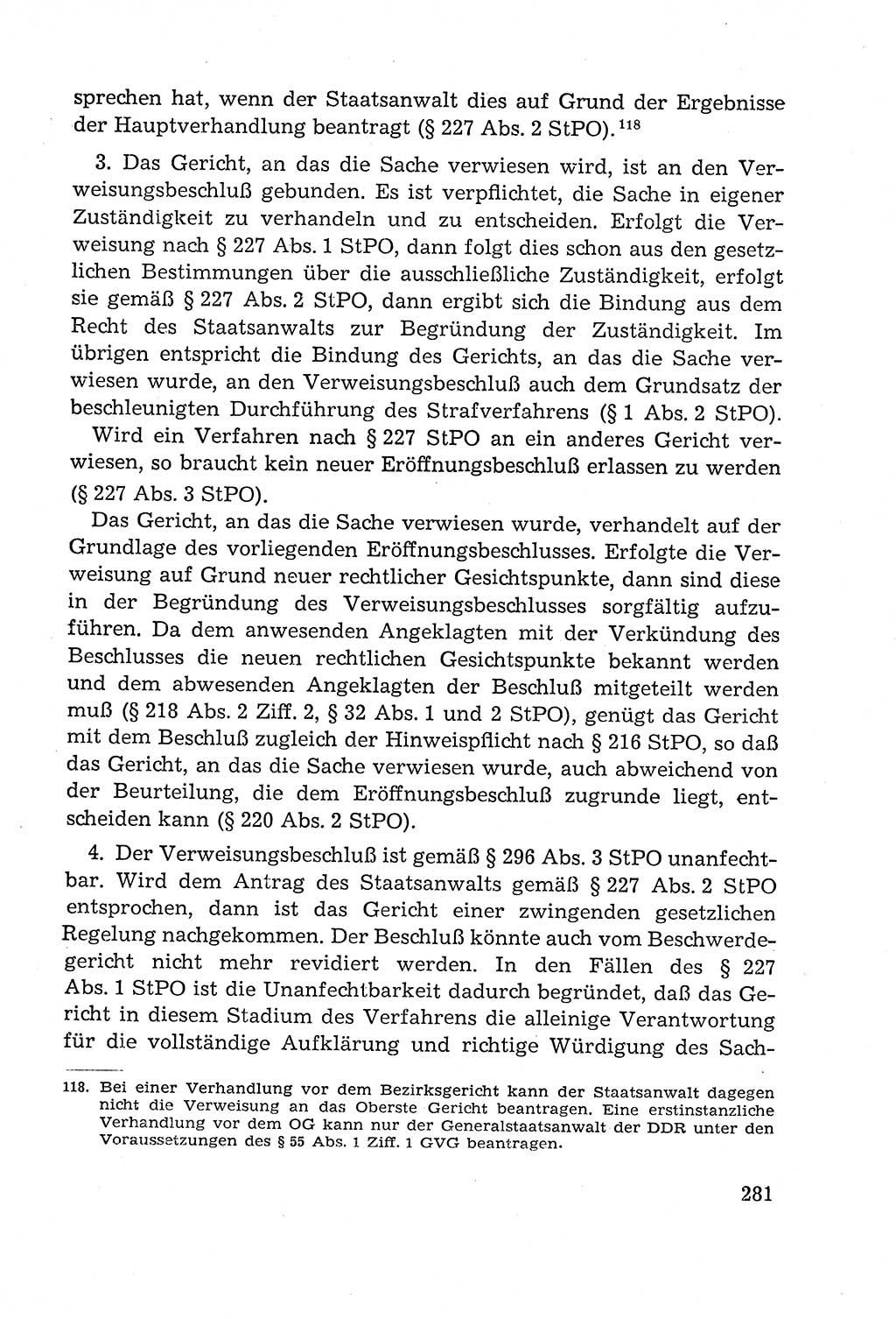 Leitfaden des Strafprozeßrechts der Deutschen Demokratischen Republik (DDR) 1959, Seite 281 (LF StPR DDR 1959, S. 281)