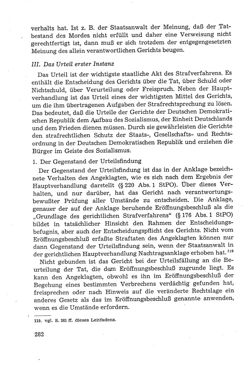 Leitfaden des Strafprozeßrechts der Deutschen Demokratischen Republik (DDR) 1959, Seite 282 (LF StPR DDR 1959, S. 282)