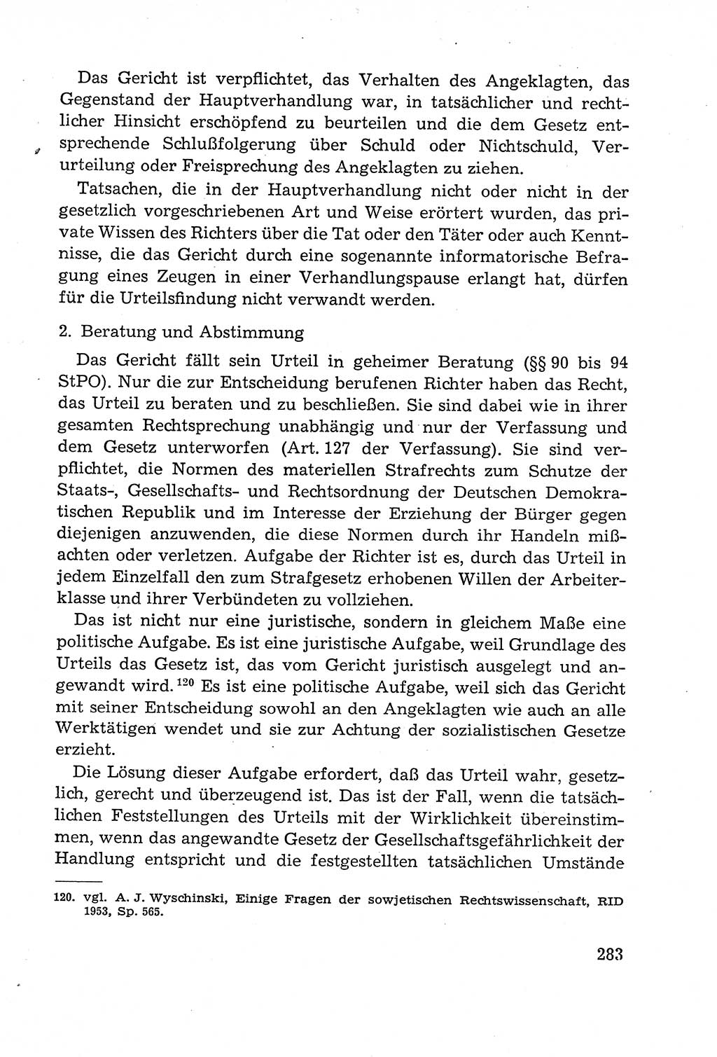Leitfaden des Strafprozeßrechts der Deutschen Demokratischen Republik (DDR) 1959, Seite 283 (LF StPR DDR 1959, S. 283)
