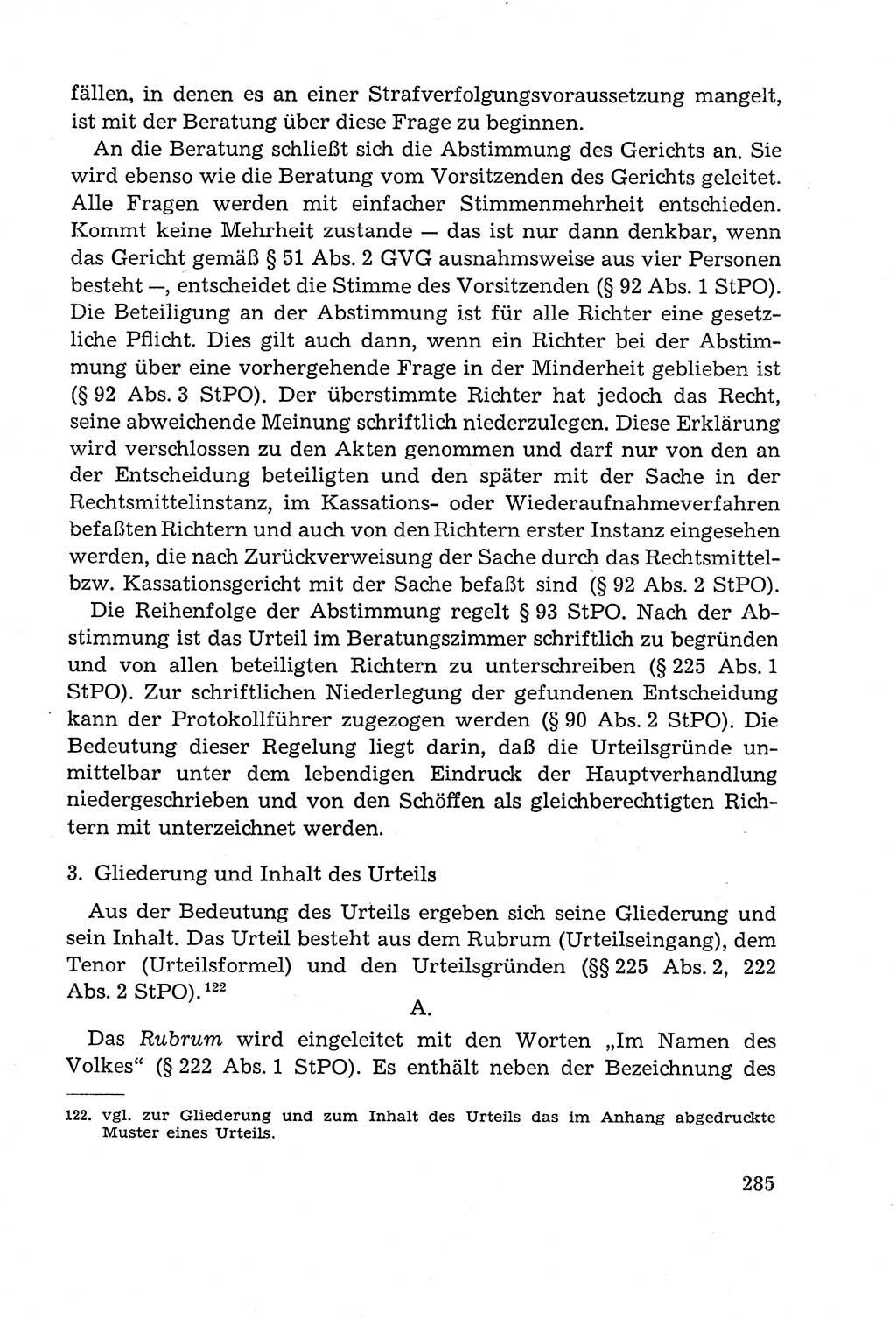 Leitfaden des Strafprozeßrechts der Deutschen Demokratischen Republik (DDR) 1959, Seite 285 (LF StPR DDR 1959, S. 285)