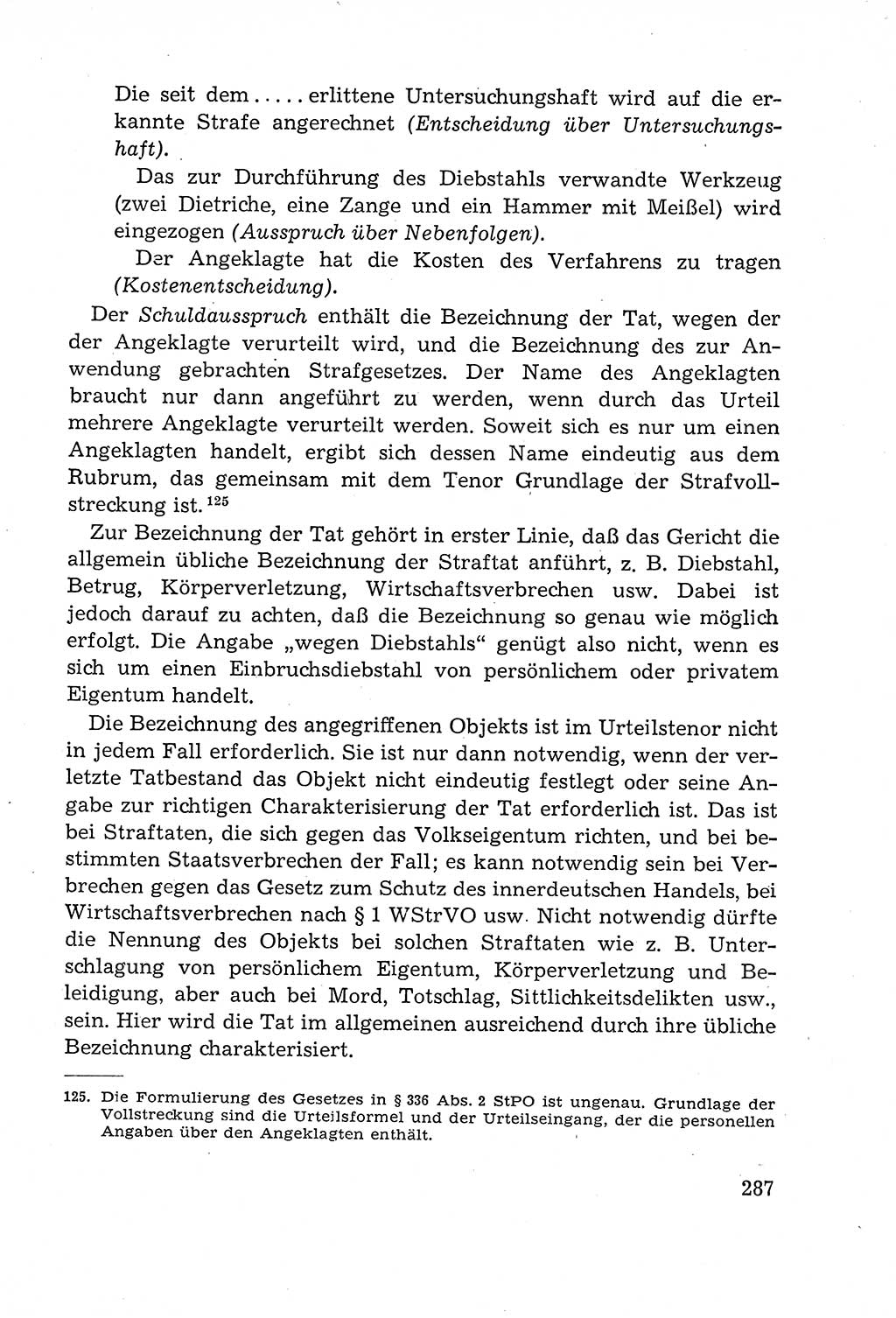 Leitfaden des Strafprozeßrechts der Deutschen Demokratischen Republik (DDR) 1959, Seite 287 (LF StPR DDR 1959, S. 287)