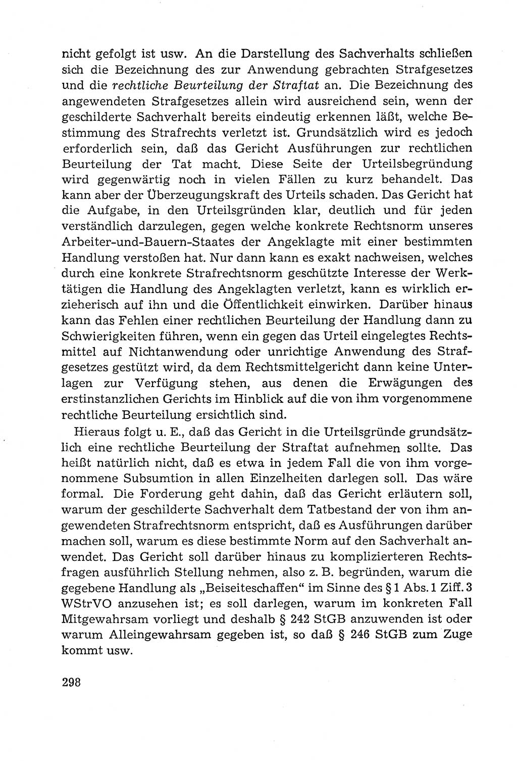 Leitfaden des Strafprozeßrechts der Deutschen Demokratischen Republik (DDR) 1959, Seite 298 (LF StPR DDR 1959, S. 298)