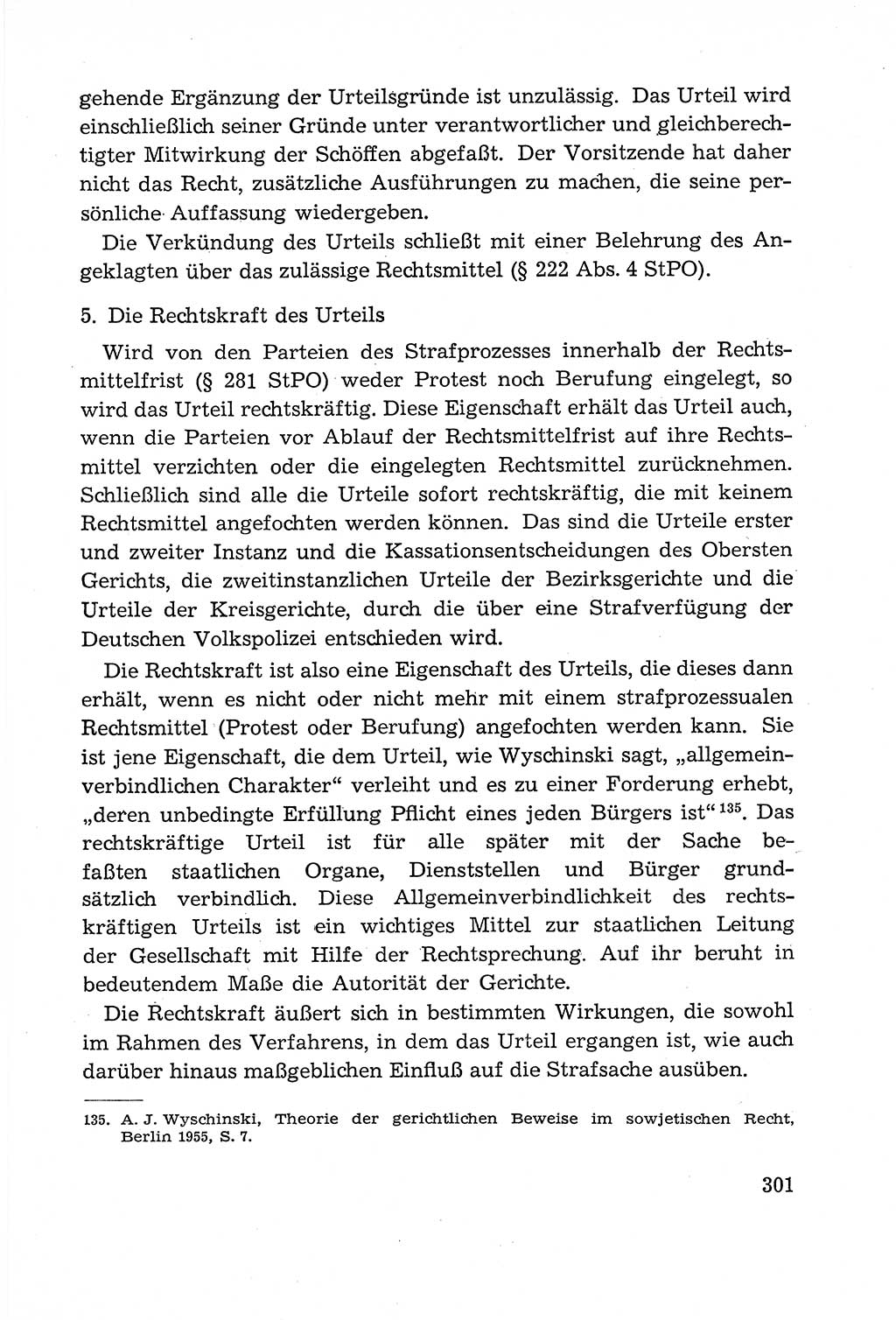 Leitfaden des Strafprozeßrechts der Deutschen Demokratischen Republik (DDR) 1959, Seite 301 (LF StPR DDR 1959, S. 301)